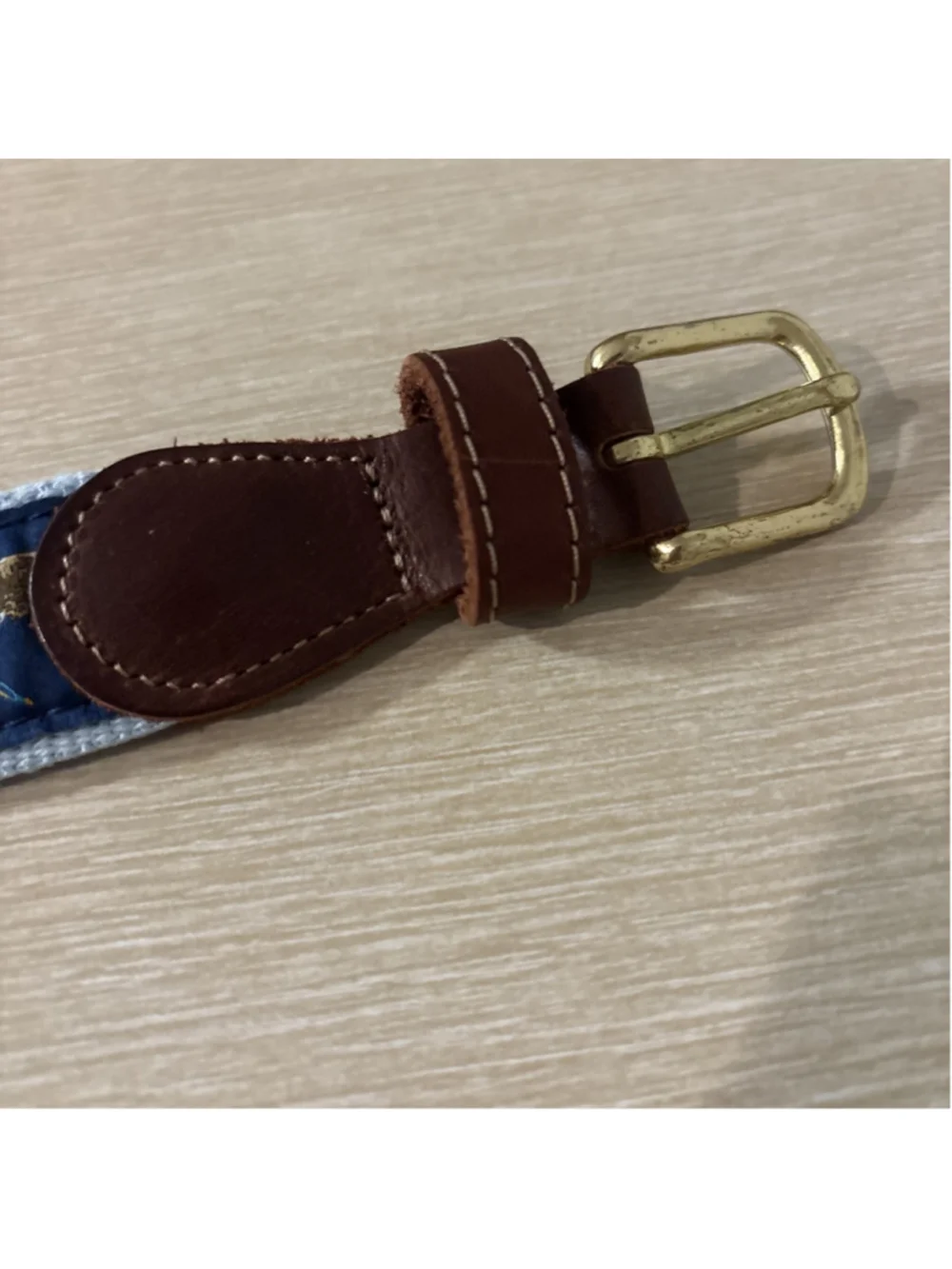 J. Bailey Blue Crab On Navy 24” Ribbon Belt 1183